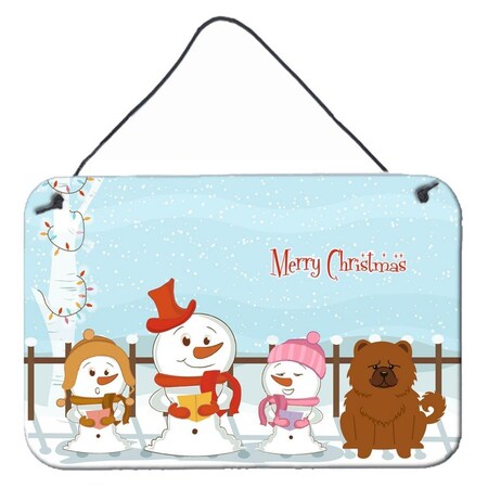 Carolines Treasures Merry Christmas Carolers Chow Chow Red Wall or Door Hanging Prints BB2473DS812